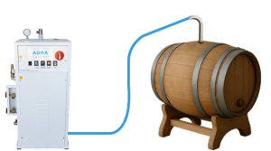 Générateur vapeur pour dés­in­fec­tion, net­toyage et détar­trage de vos cuves, tonneaux, bar­riques, foudres, fûts et autre